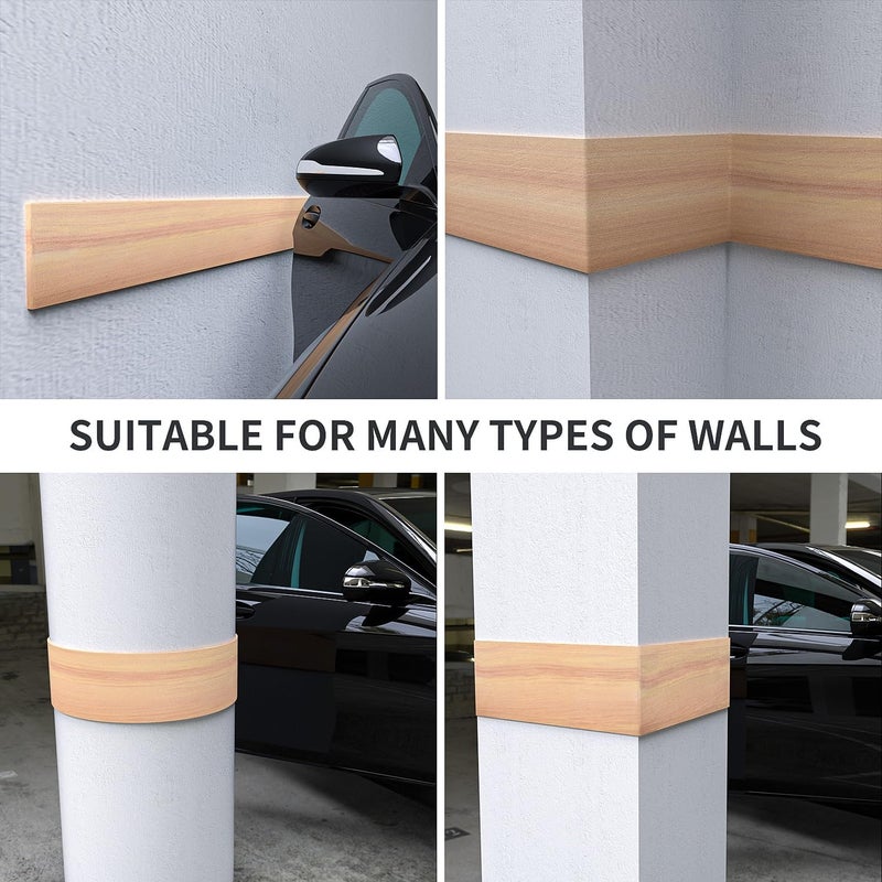 Caballus Store GWP01 Wood Grain Garage Wall Protector Car Door Protectors, Garage Accessories, Parking Stopper for Garage, Tool-Free, Designed in Germany (4.5mm Wood Grain) - Image 5